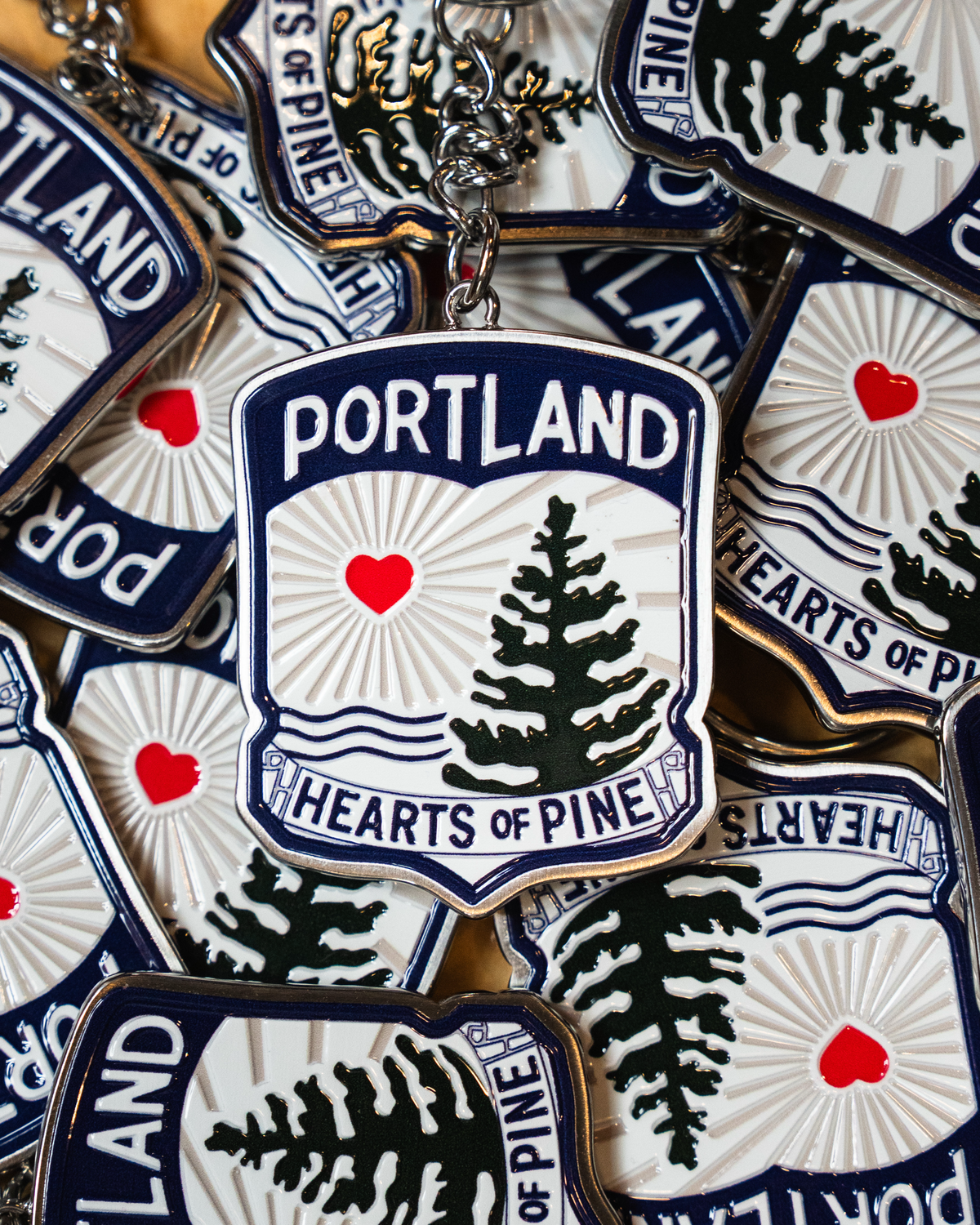 Good Stock Hearts of Pine Key Chain