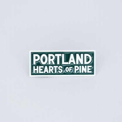 Hearts of Pine Word Mark Pin