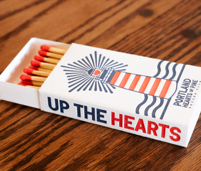 Portland Heart of Pine Letterpress Matches