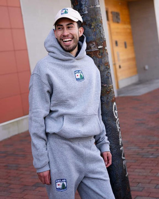 Hearts Embroidered Crest Sweatpants